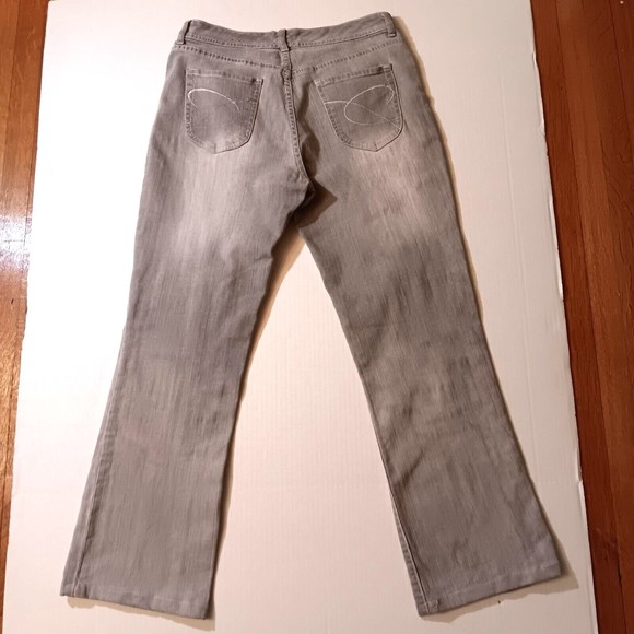 Chico's Jeans Womens 1 Gray Platinum Series Bootcut Medium Wash Denim 32x30 - Picture 5 of 12